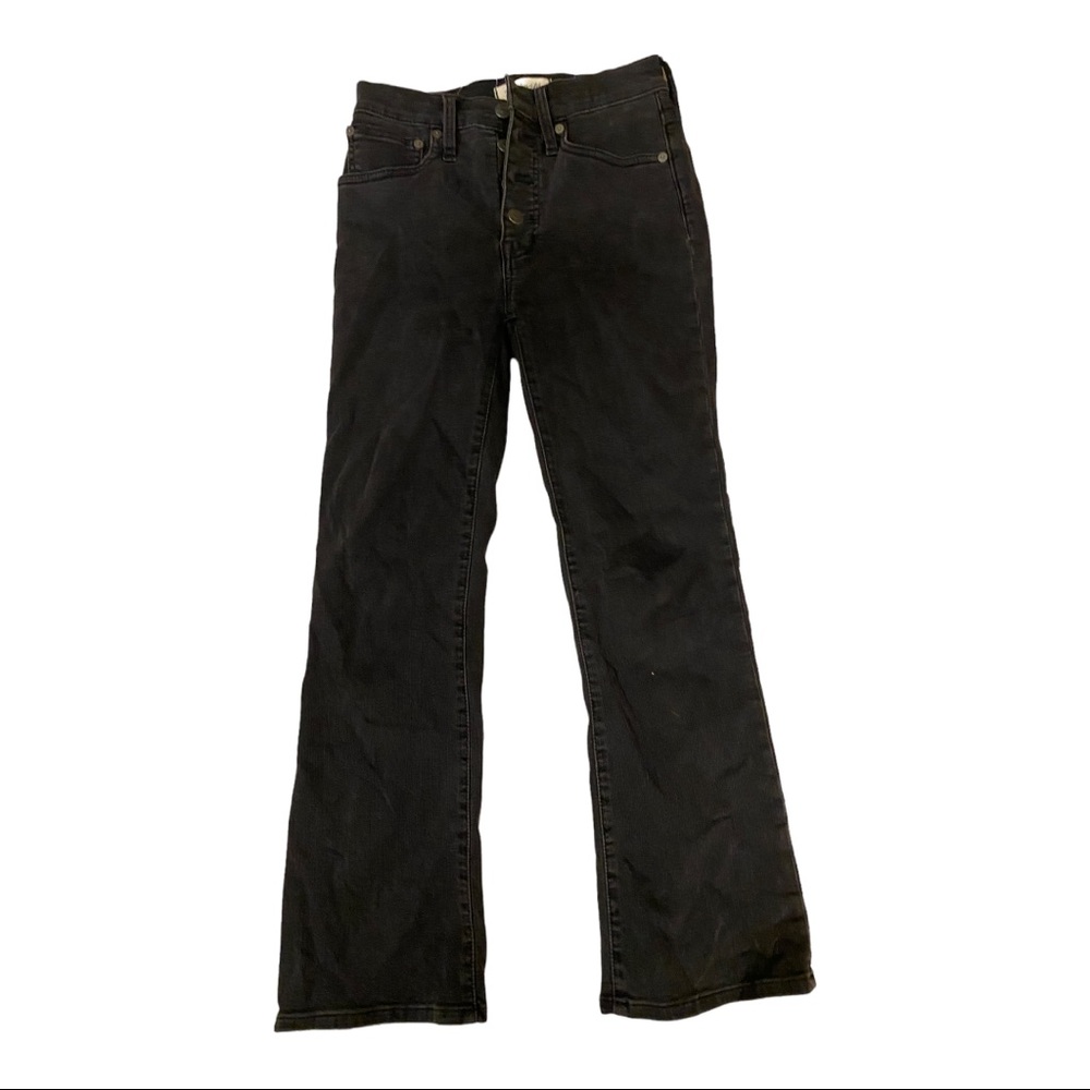 Madewell black slim wide leg jeans size 24